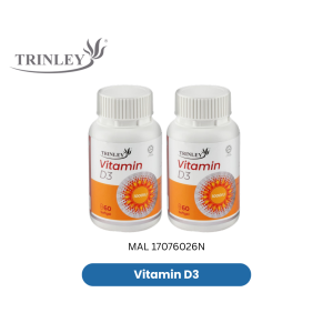 [TP] TRINLEY VITAMIN D3 1000 IU 60s TWINPACK-MAL17076026NC (Free Supplement Gift)